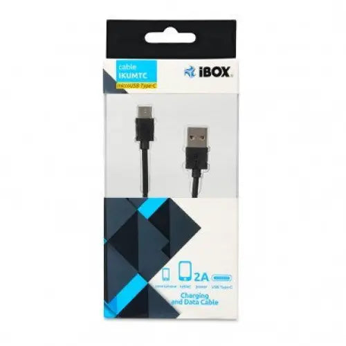 iBox IKUMTC USB cable 1 m USB 3.2 Gen 1 (3.1 Gen 1) USB A USB C Black - USB cablesAKG-KAB<<<GSM
