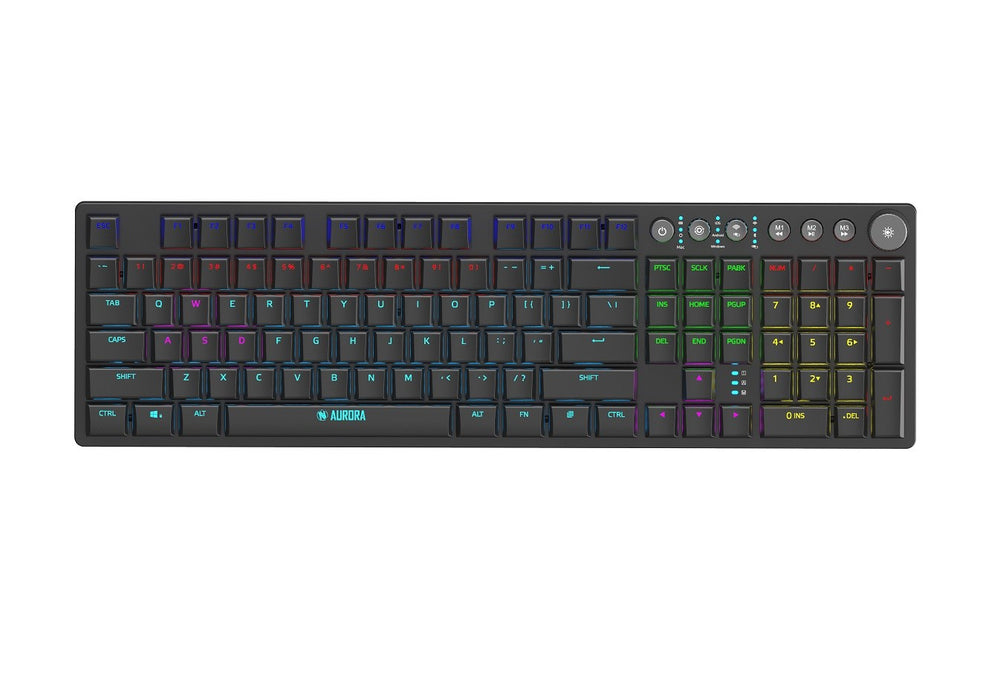 iBox AURORA K-6 keyboard Universal RF Wireless + Bluetooth QWERTY English Black