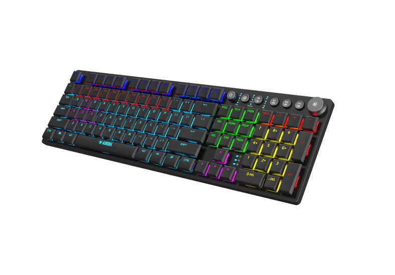 iBox AURORA K-6 keyboard Universal RF Wireless + Bluetooth QWERTY English Black