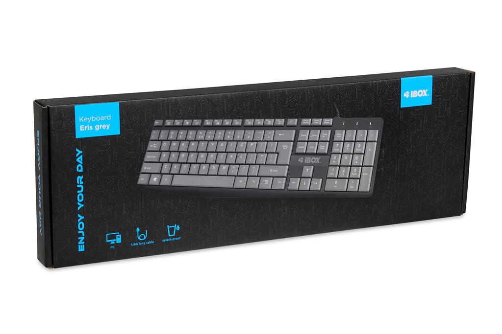 iBOX Eris USB Keyboard, Gray/Black
