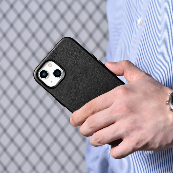 iCarer Case Leather cover for iPhone 14 black (WMI14220705-BK) (MagSafe compatible) - Cell phone cases