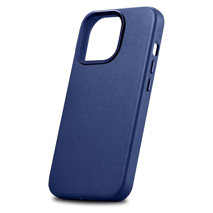 iCarer Case Leather Cover Genuine Leather Case for iPhone 14 Pro Max blue (WMI14220708-BU) (MagSafe compatible) - Cell