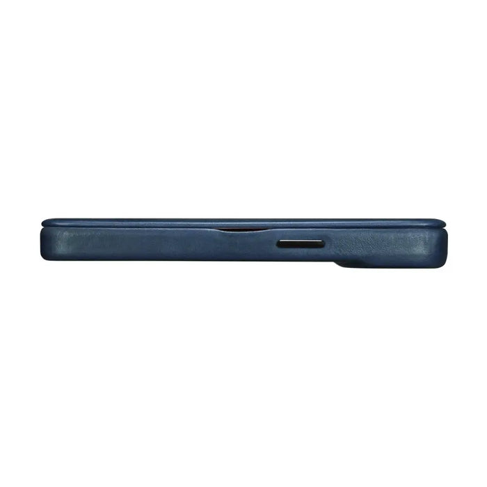 iCarer CE Oil Wax Premium Leather Folio Case iPhone 14 magnetic flip case MagSafe blue (AKI14220705-BU) - Cell phone