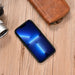 iCarer Leather Oil Wax case covered with natural leather for iPhone 14 Pro blue (WMI14220718-BU) - Cell phone cases