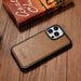 iCarer Leather Oil Wax case for iPhone 14 Pro Max leather cover brown (WMI14220720-TN) - Cell phone cases