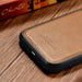 iCarer Leather Oil Wax case for iPhone 14 Pro Max leather cover brown (WMI14220720-TN) - Cell phone cases