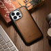 iCarer Leather Oil Wax case for iPhone 14 Pro Max leather cover brown (WMI14220720-TN) - Cell phone cases