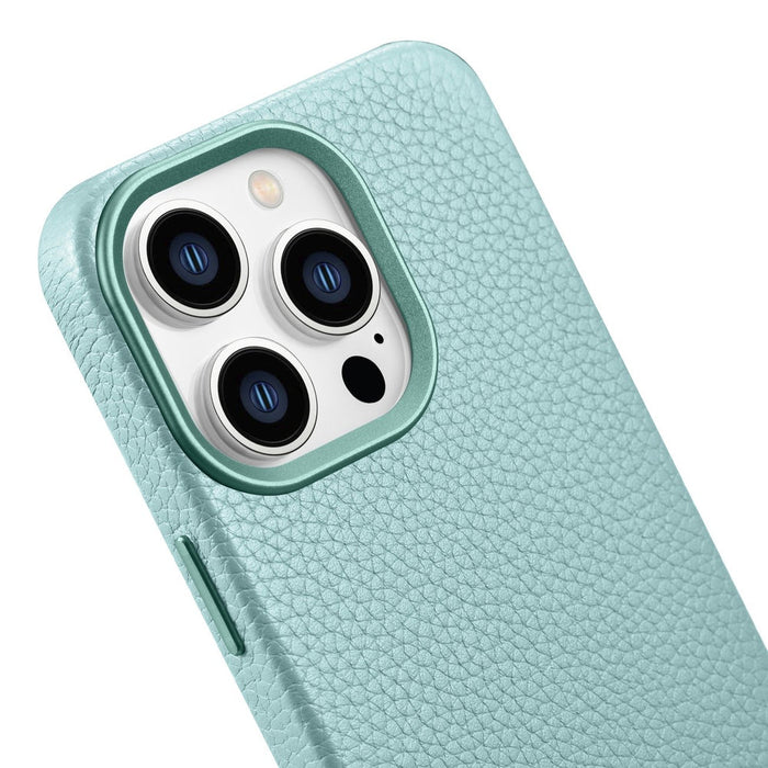 iCarer Litchi Premium Leather Case iPhone 14 Pro Magnetic Leather Case with MagSafe Green (WMI14220710-GN) - Cell phone