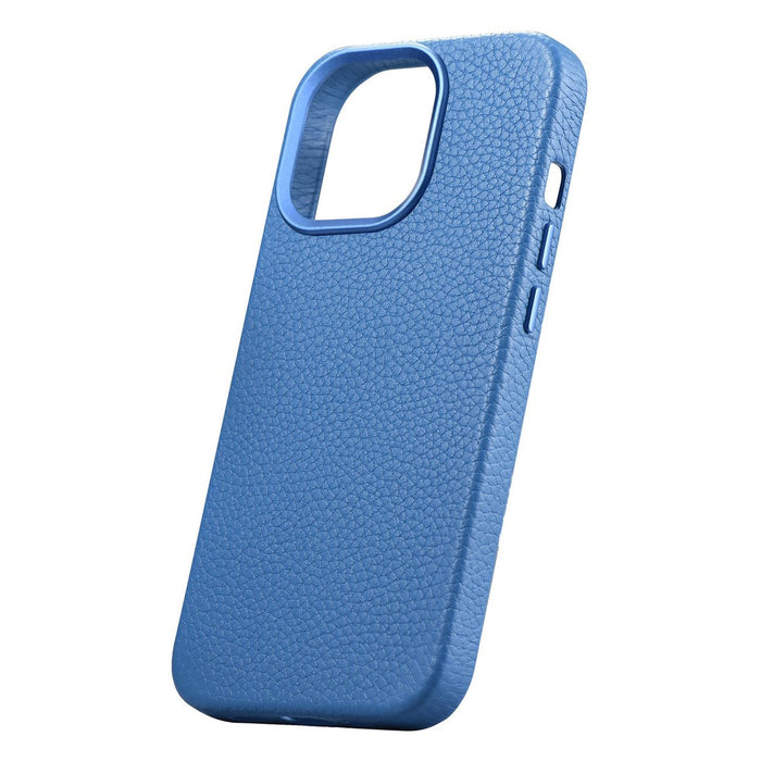 iCarer Litchi Premium Leather Case iPhone 14 Pro Magnetic Leather Case with MagSafe Light Blue (WMI14220710-LB) - Cell