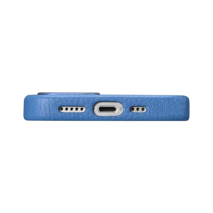 iCarer Litchi Premium Leather Case iPhone 14 Pro Magnetic Leather Case with MagSafe Light Blue (WMI14220710-LB) - Cell