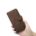 iCarer Oil Wax Wallet Case 2in1 Cover iPhone 14 Pro Anti-RFID Leather Flip Case Brown (WMI14220722-BN) - Cell phone
