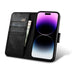 iCarer Oil Wax Wallet Case 2in1 Cover iPhone 14 Pro Leather Flip Cover Anti-RFID black (WMI14220722-BK) - Cell phone