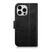 iCarer Oil Wax Wallet Case 2in1 Cover iPhone 14 Pro Leather Flip Cover Anti-RFID black (WMI14220722-BK) - Cell phone