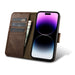 iCarer Oil Wax Wallet Case 2in1 Cover iPhone 14 Pro Max Leather Flip Cover Anti-RFID brown (WMI14220724-BN) - Cell