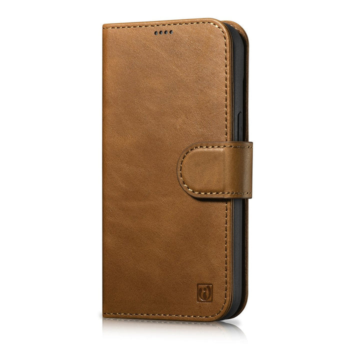 iCarer Oil Wax Wallet Case 2in1 Cover iPhone 14 Pro Max Leather Flip Cover Anti-RFID brown (WMI14220724-TN) - Cell