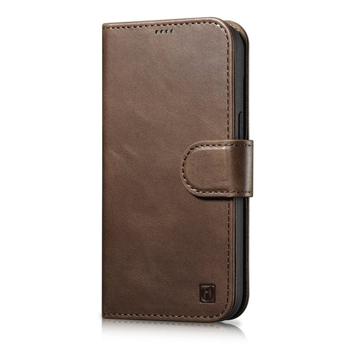 iCarer Oil Wax Wallet Case 2in1 Case iPhone 14 Leather Flip Cover Anti-RFID Brown (WMI14220721-BN) - Cell phone cases