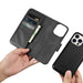 iCarer Wallet Case 2in1 Cover iPhone 14 Pro Leather Flip Cover Anti-RFID black (WMI14220726-BK) - Cell phone cases