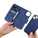 iCarer Wallet Case 2in1 Case iPhone 14 Anti-RFID Leather Flip Case Blue (WMI14220725-BU) - Cell phone cases