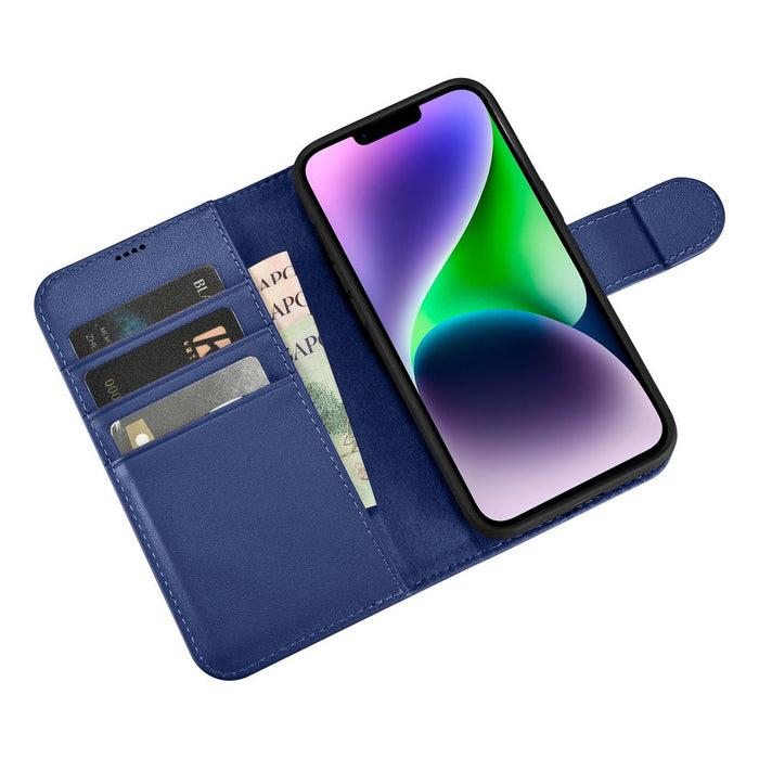 iCarer Wallet Case 2in1 Case iPhone 14 Anti-RFID Leather Flip Case Blue (WMI14220725-BU) - Cell phone cases