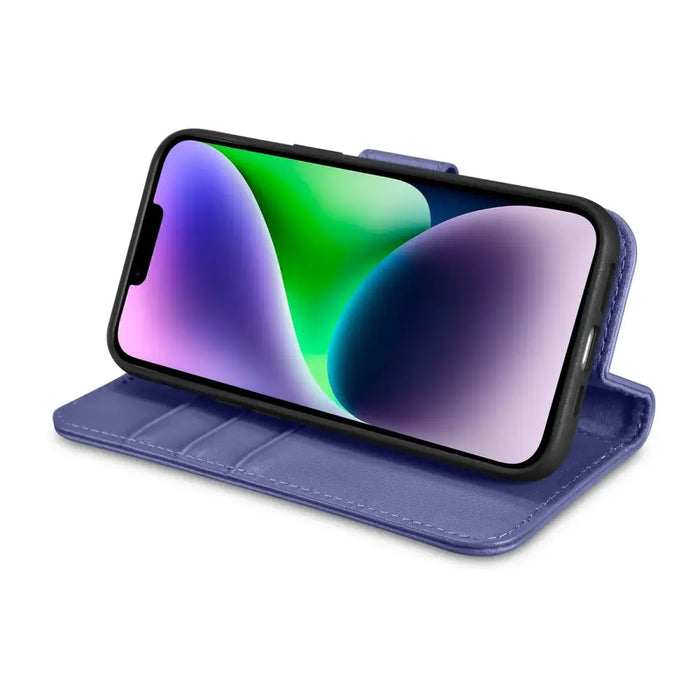 iCarer Wallet Case 2in1 Case iPhone 14 Leather Flip Cover Anti-RFID Light Purple (WMI14220725-LP) - Cell phone cases
