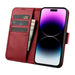 iCarer Wallet Case 2in1 iPhone 14 Pro Leather Flip Case Anti-RFID red (WMI14220726-RD) - Cell phone cases