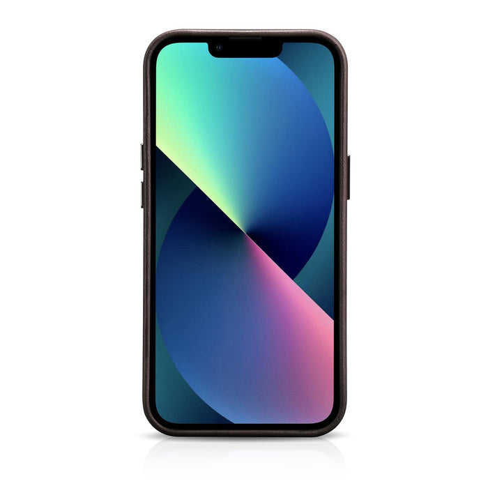 iCarer Oil Wax Premium Leather Case iPhone 14 Plus Magnetic Leather Case with MagSafe Brown (WMI14220703-BN)