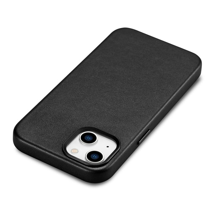 iCarer Case Leather cover for iPhone 14 black (WMI14220705-BK) (MagSafe compatible)