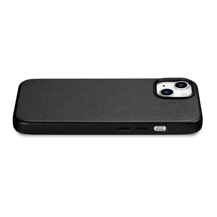 iCarer Case Leather cover for iPhone 14 black (WMI14220705-BK) (MagSafe compatible)