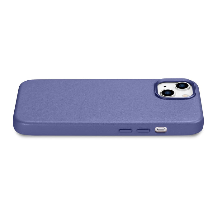 iCarer Case Leather Case Cover for iPhone 14 Light Purple (WMI14220705-LP) (MagSafe Compatible)