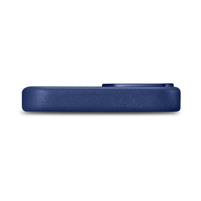 iCarer Case Leather cover for iPhone 14 case made of natural leather blue (WMI14220705-BU) (MagSafe compatible)