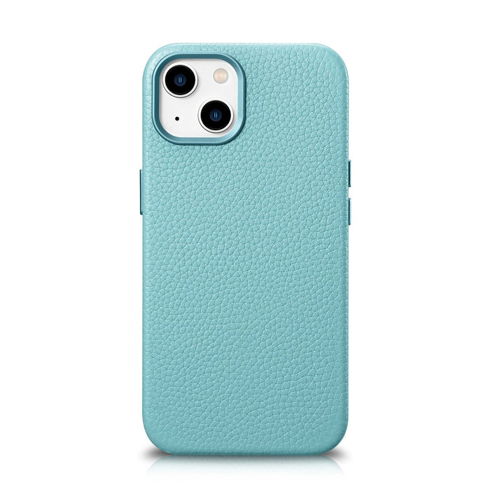 iCarer Litchi Premium Leather Case iPhone 14 Magnetic Leather Case with MagSafe Green (WMI14220709-GN)