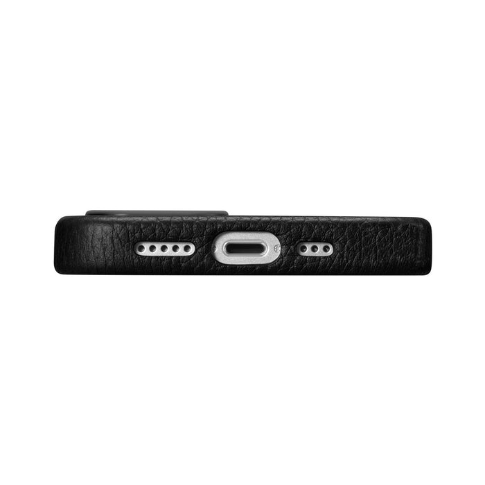 iCarer Litchi Premium Leather Case iPhone 14 Plus Magnetic Leather Case with MagSafe Black (WMI14220711-BK)