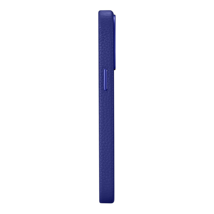 iCarer Litchi Premium Leather Case iPhone 14 Pro Max Magnetic Leather Case with MagSafe Dark Blue (WMI14220712-DB)