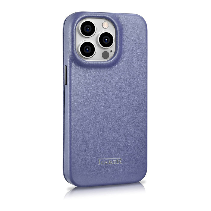 iCarer CE Premium Leather Folio Case iPhone 14 Pro Magnetic Flip Leather Folio Case MagSafe Light Purple (WMI14220714-LP)