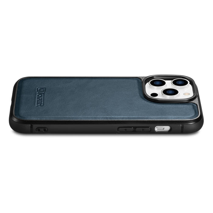 iCarer Leather Oil Wax case for iPhone 14 Pro Max leather case blue (WMI14220720-BU)