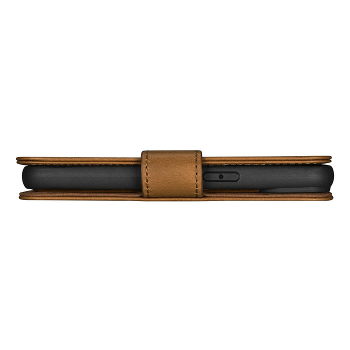iCarer Oil Wax Wallet Case 2in1 Cover iPhone 14 Plus Anti-RFID Leather Flip Case Brown (WMI14220723-TN)