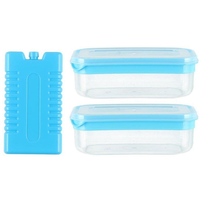 COOLER BAG 5L WITH 2 FOOD BOXES AND COOLING PACK ICEMAN BON APPETIT