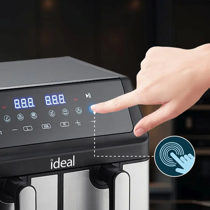 IDEAL Fat-free fryer double horizontal 9L 8 functions - including food drying - FryersAGD-FRY<<<Home Appliance