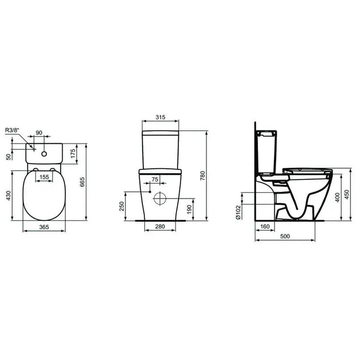 IDEALSTANDARD CONNECT CUBE MONOBLOCK - Тоалетни чинии<<<Санитарна керамика и аксесоари<<<Баня<<<Praktiker&&&Тоалетни
