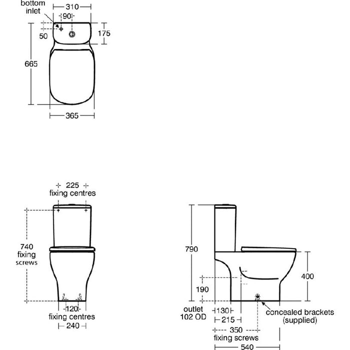 IDEALSTANDARD TESI AQUABLADE MONOBLOCK