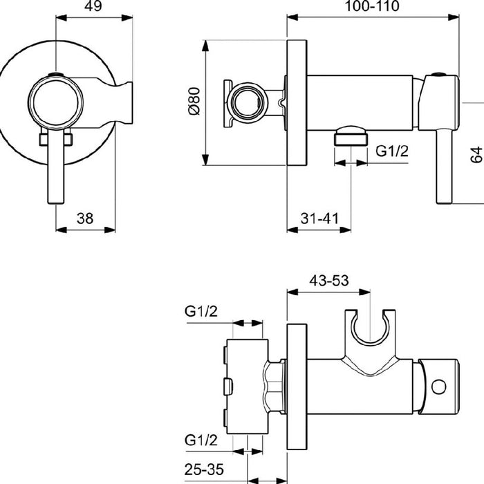 HYGIENIC SHOWER SET IDEALSTANDARD BD130AA