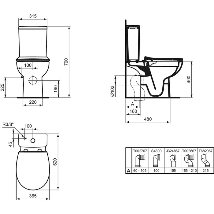 MONOBLOCK IDEALSTANDARD EUROVIT IDEALSTANDARD EUROVIT