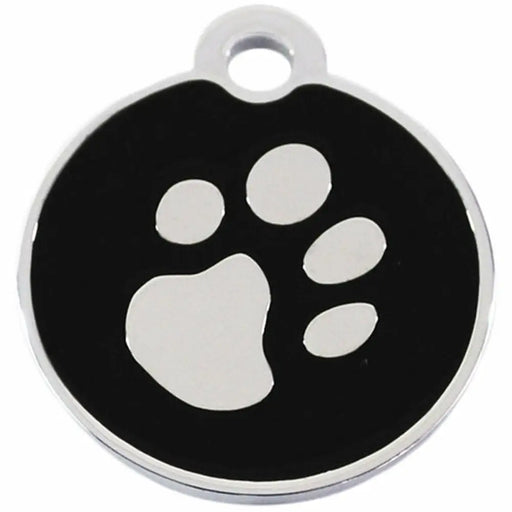 Identification plate for collar Imarc Circle Black Silver - Домашни Животни<<<Дом Градина<<<BigBuy&&&Пътуване и