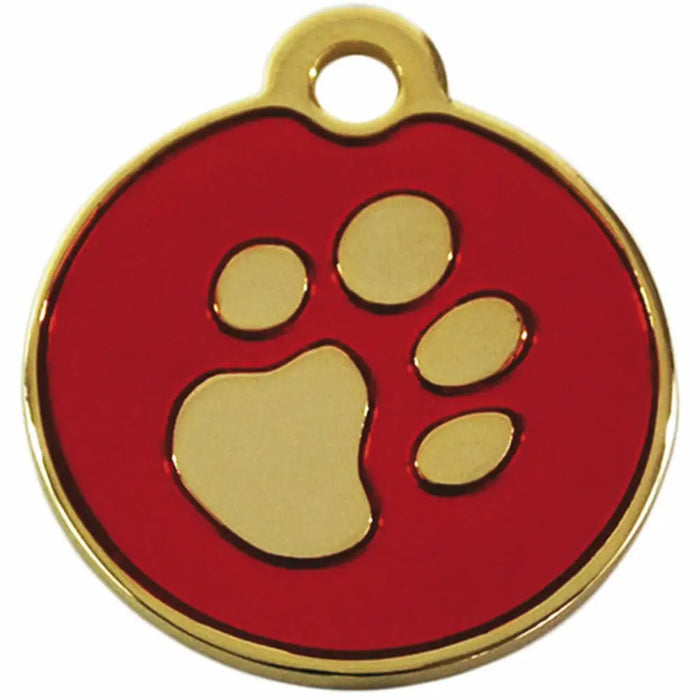 Identification plate for collar Imarc Circle Red Golden - Домашни Животни<<<Дом Градина<<<BigBuy&&&Пътуване и