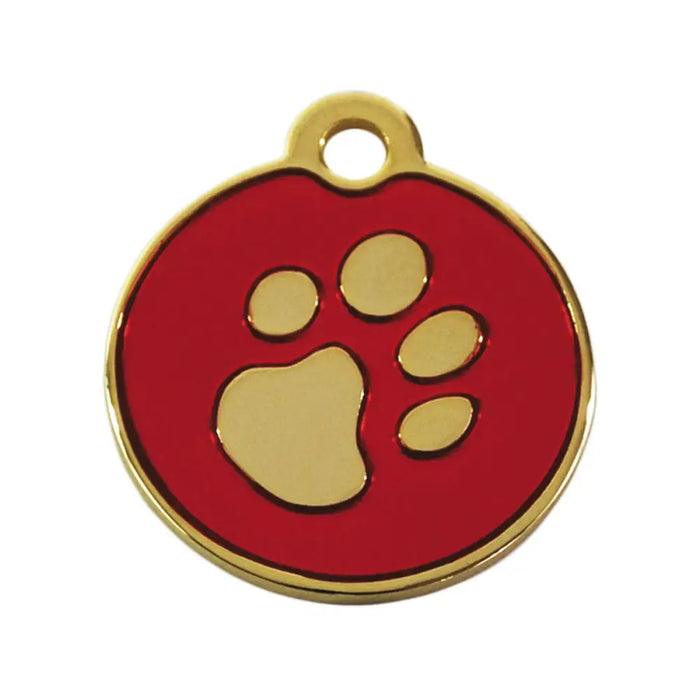 Identification plate for collar Imarc Circle Red Golden - Домашни Животни<<<Дом Градина<<<BigBuy&&&Пътуване и