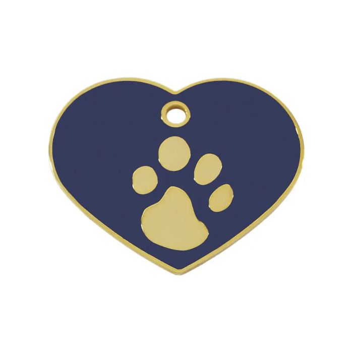 Identification plate for collar Imarc Heart Blue Golden - Домашни Животни<<<Дом Градина<<<BigBuy&&&Пътуване и