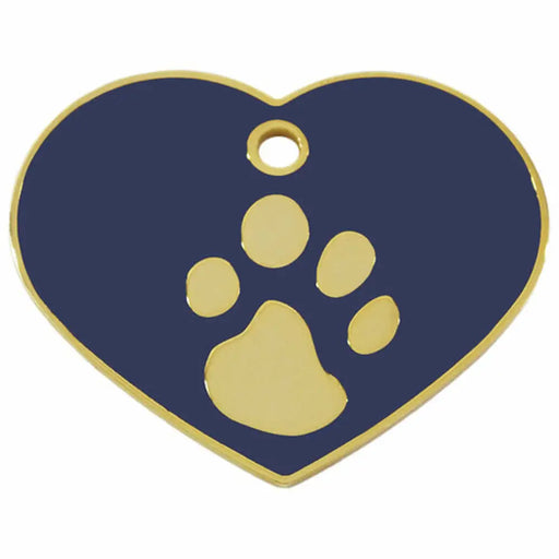 Identification plate for collar Imarc Heart Blue Golden - Домашни Животни<<<Дом Градина<<<BigBuy&&&Пътуване и