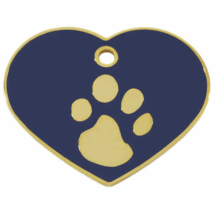 Identification plate for collar Imarc Heart Blue Golden - Домашни Животни<<<Дом Градина<<<BigBuy&&&Пътуване и