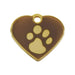 Identification plate for collar Imarc Heart Brown Golden - Домашни Животни<<<Дом Градина<<<BigBuy&&&Пътуване и