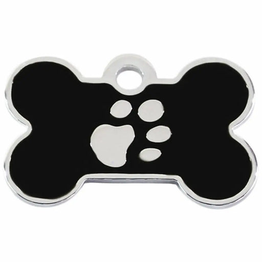 Identification plate Imarc Bone Black Silver - Домашни Животни<<<Дом Градина<<<BigBuy&&&Пътуване и разходки<<<Домашни